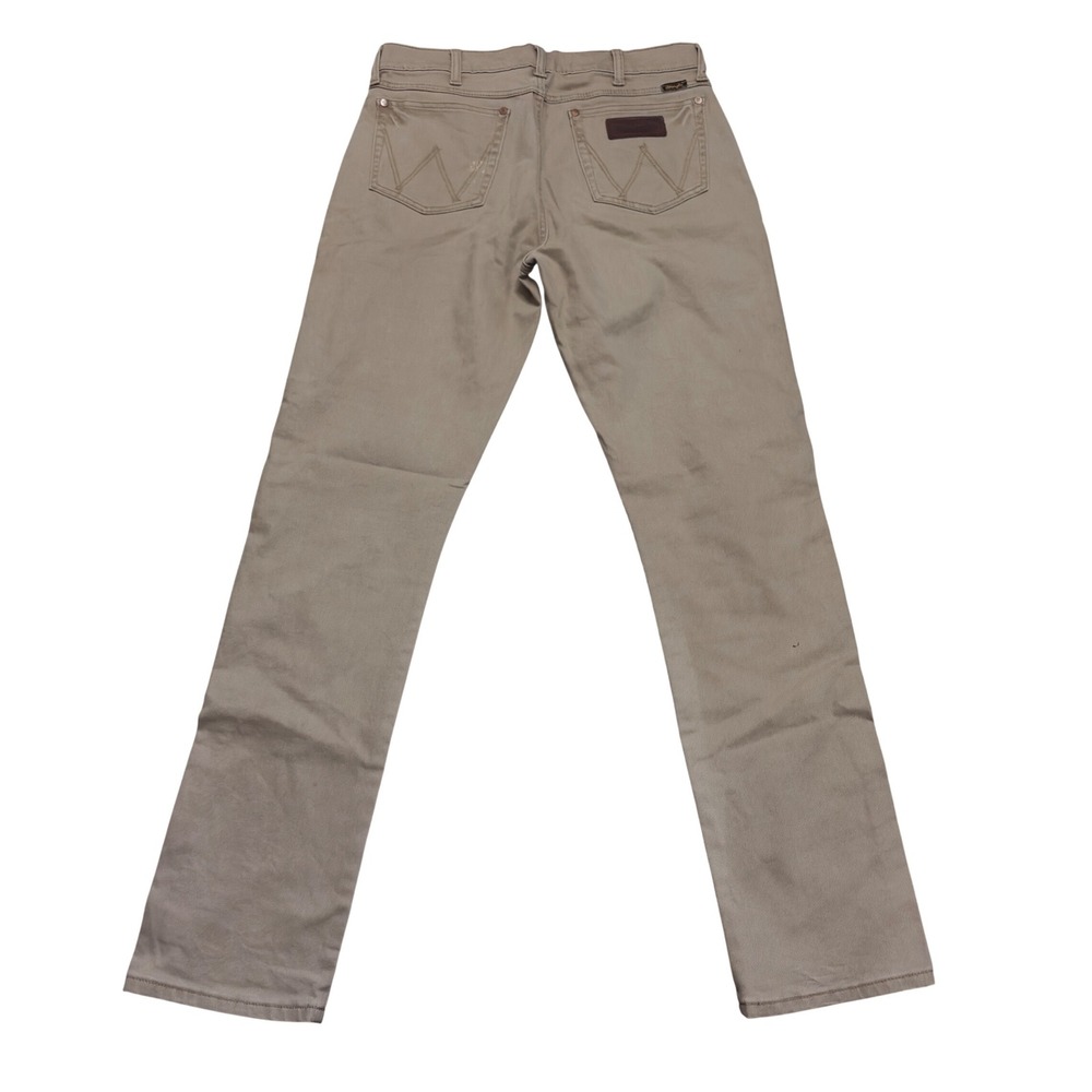 Wrangler Mens Tan Jeans Straight Leg Five Pockets 34/35 Retro Cowboy